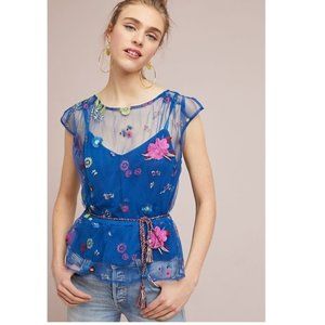 Tracy Reese x Anthropologie Embroidered Blouse